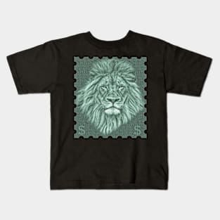 Engraved effect of money with lion Kids T-Shirt